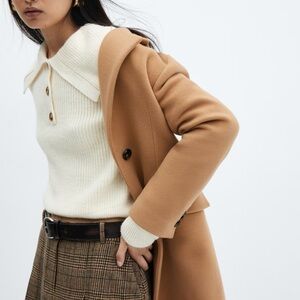 Mango Wool Camel Coat